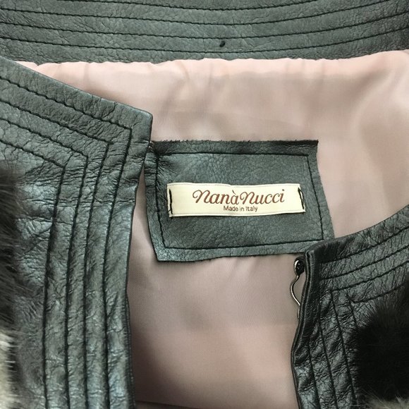 Nana Nucci Striped Faux Fur Jacket Size 2 - Picture 8 of 10